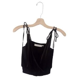 ASTR The Label Pleated Bow Tie Tank Top Wrap Style Sleeveless